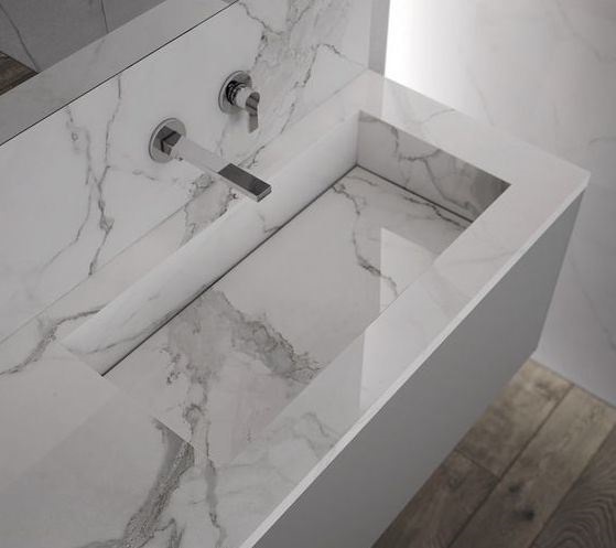 Gizli Giderli Neolith Banyo Lavabosu