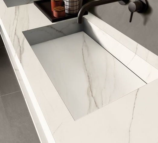 Gizli Giderli Silestone Banyo Lavabosu